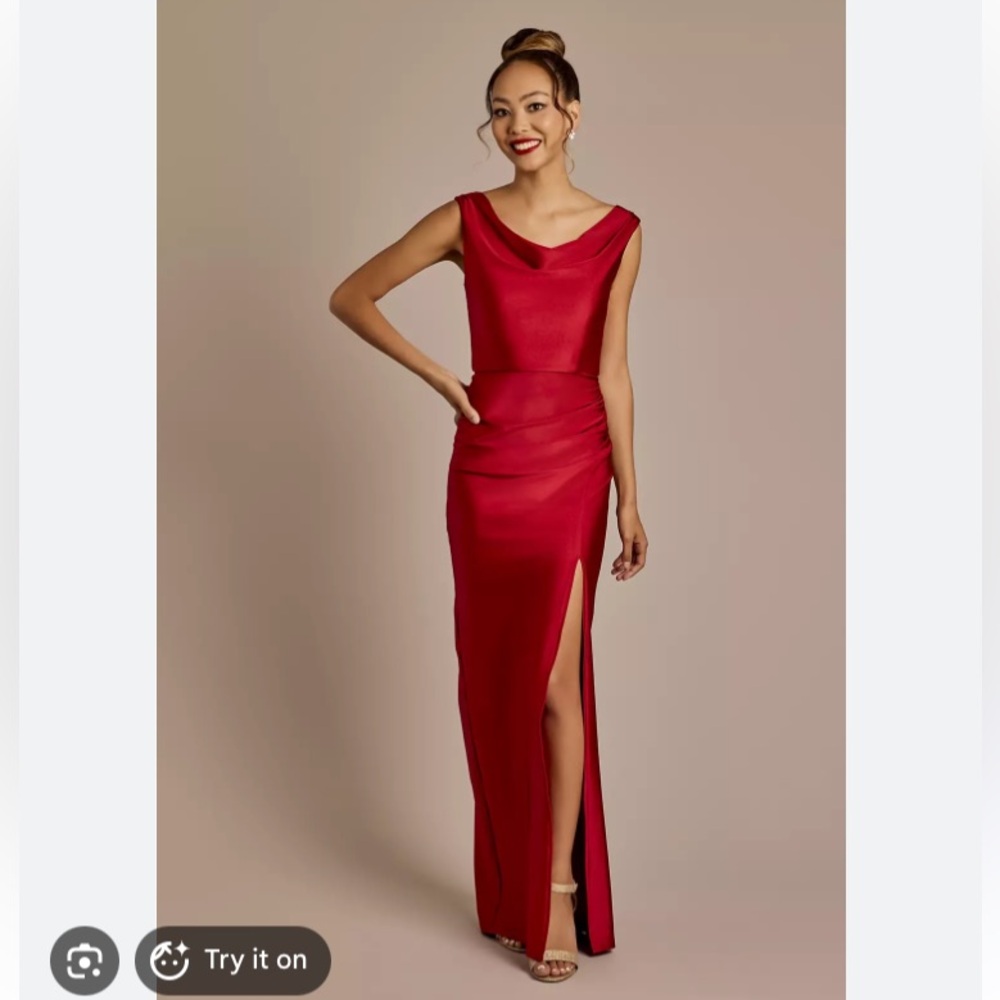 Cowl Neck Power Stretch Sheath Dress - Size 4 Fits Petite 5’4”